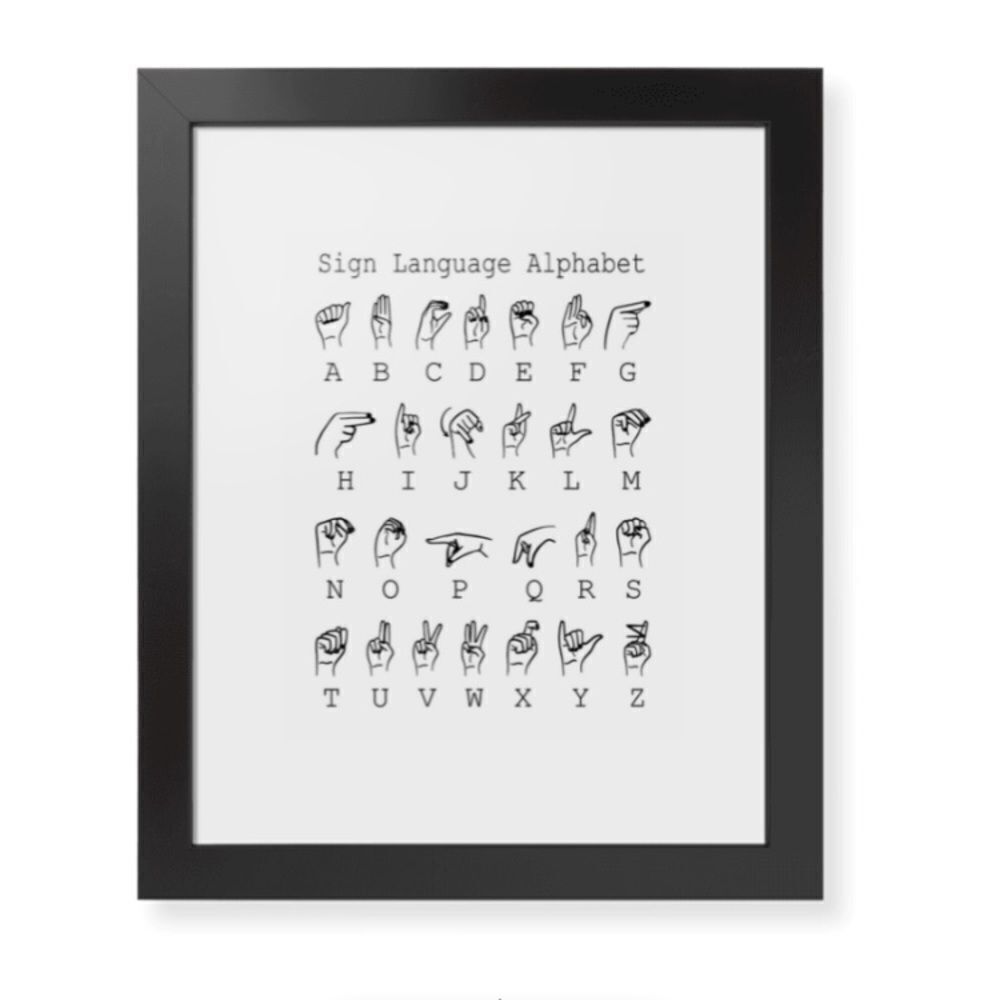 ASL Sign Language Alphabet Print - Picture 3 of 3